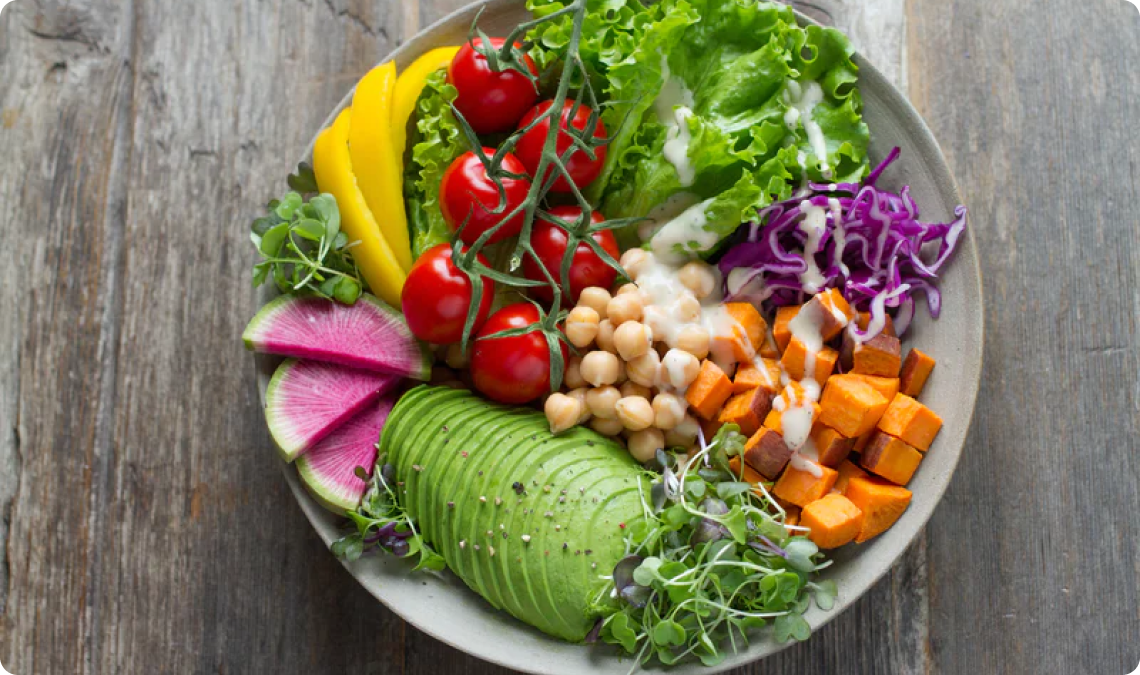 A hearty bowl of mixed vegetables